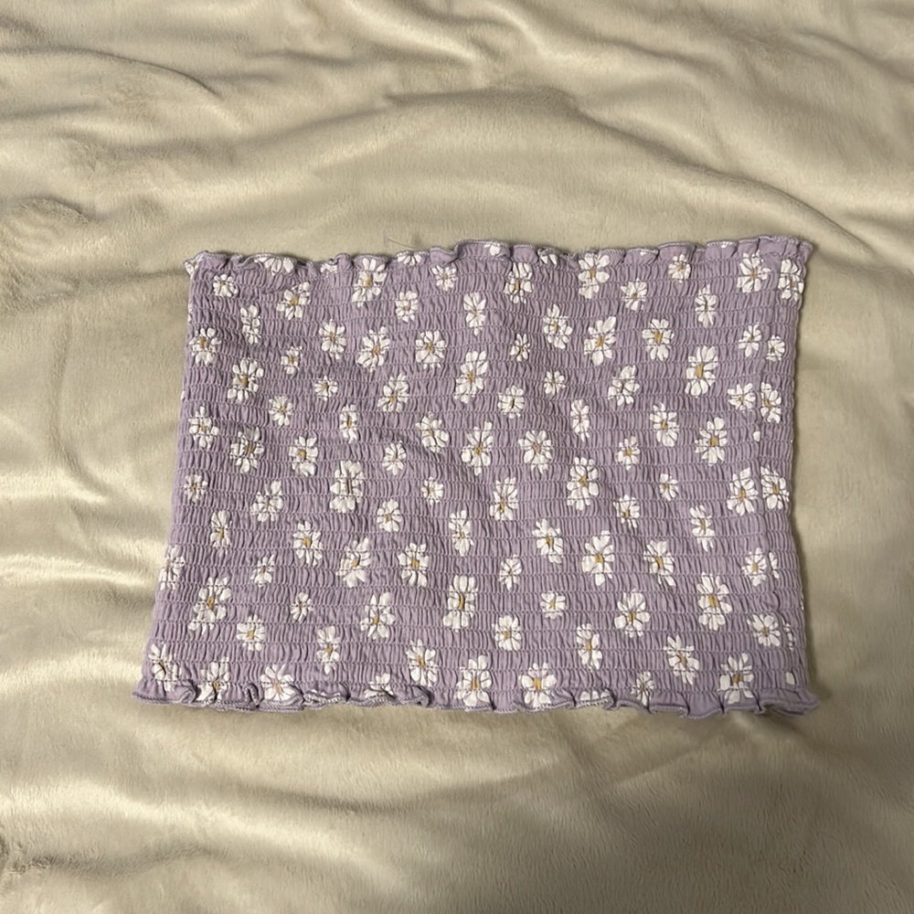 Floral lilac tube top - Picture 2 of 3